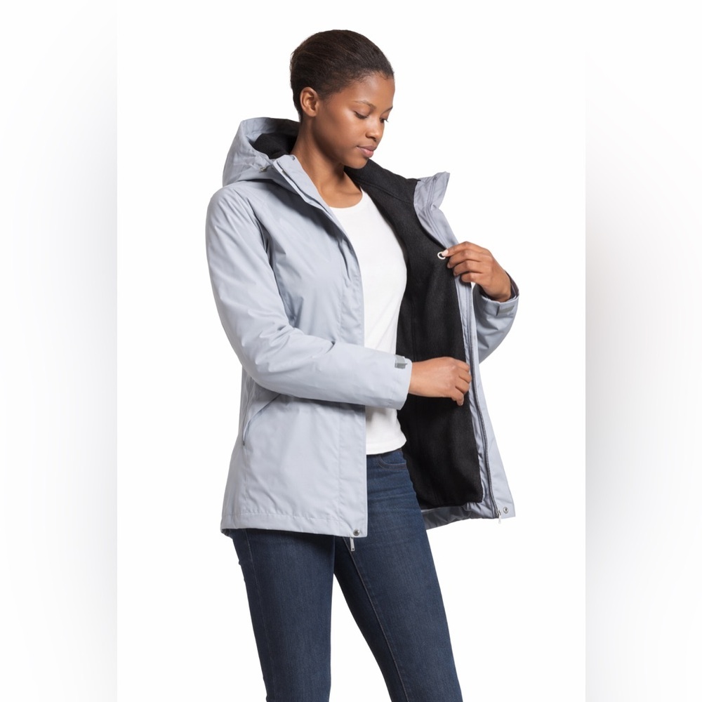 North Face Women's Boundary Triclimate waterproof Hyvent Jacket Medium in Grey - Picture 5 of 16